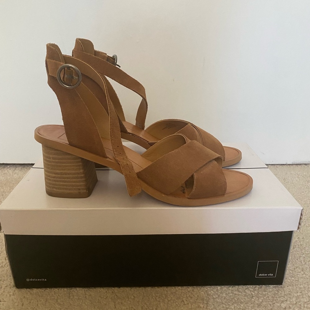 Dolce vita suede heeled sandals. Size 8